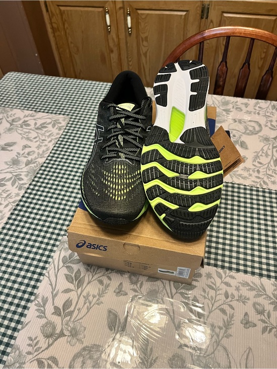 Asics Other - ASICS Black and Neon Green Men's Athletic Running Shoes